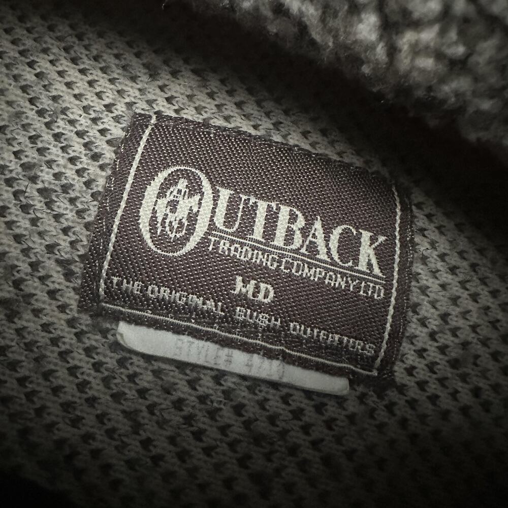 Outback Trading Company Jacket Mens Medium Brown Fleece Western Horse Cowboy - Picture 9 of 12